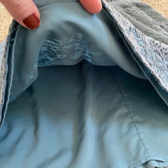 MADEWELL Dusty Blue Lace Flutter Sleeve Dress Sz 2 - Picture 14 of 14